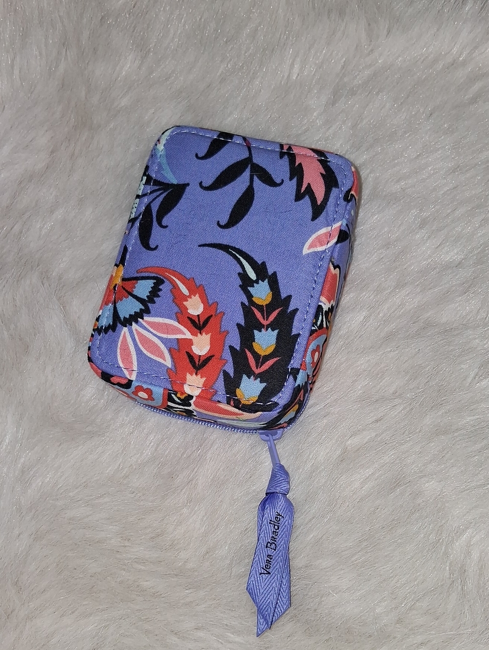 Vera Bradley Lavender Floral Kids Zip Wallet
